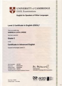 cambridge advanced certificate in English example