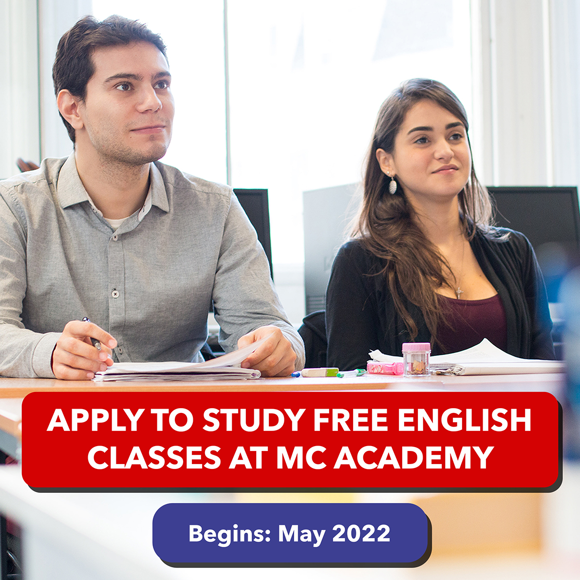 Apply to study a free class at MC Academy